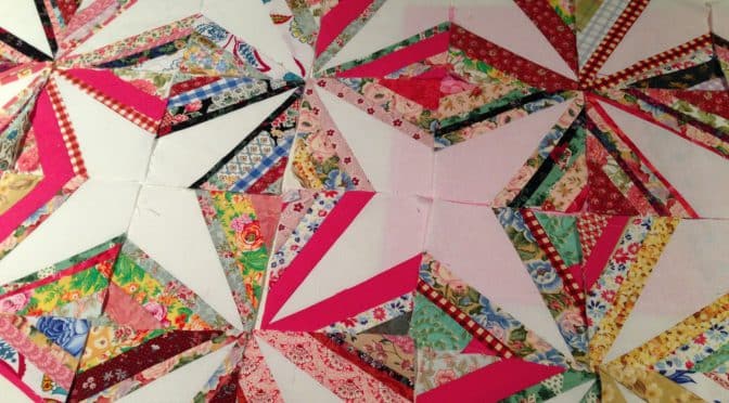 Crazy Little Strings – Diamond Charms Quilt Block and Tutorial