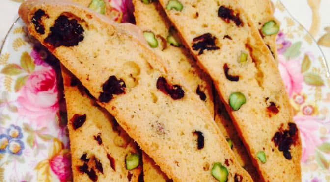 What’s Cooking?…Cranberry and Pistachio Biscotti